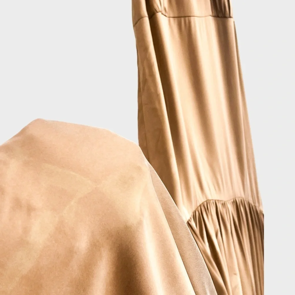 L’AGENCE Brown Talia Tiered Maxi Dress (Sz 4) - Picture 7 of 8